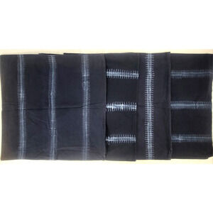 Crate & Barrel Antibes Tie Dye Pillow Cover 23" x 23" Cotton Navy Set of 4
